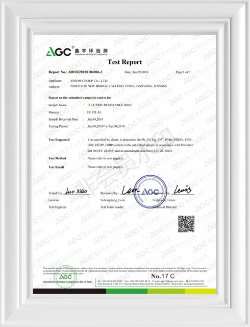 High Temperature Alloy Test Report